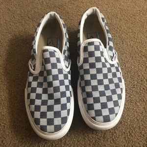Blue/white Checkered vans